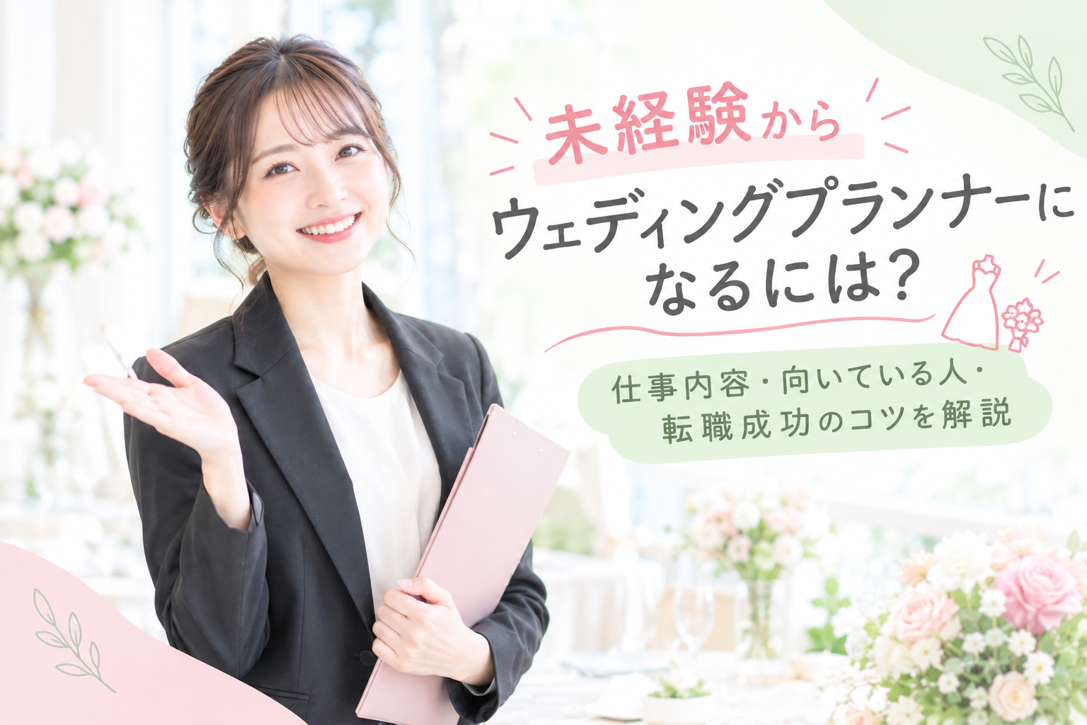 未経験からウェディングプランナーになるには？仕事内容・向いている人・転職成功のコツを解説